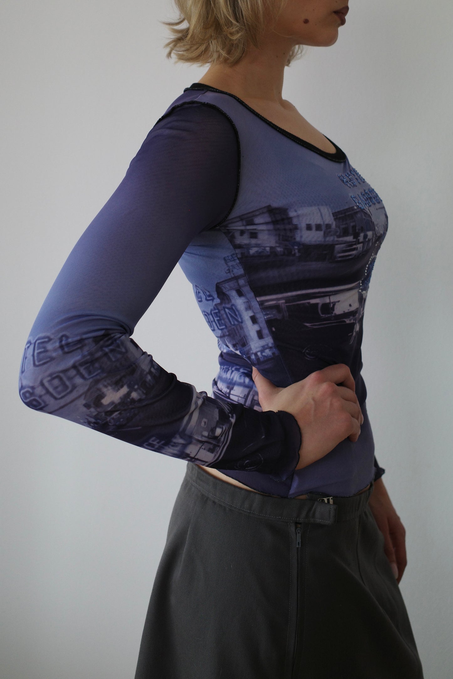 JOHN GALLIANO MESH LONGSLEEVE