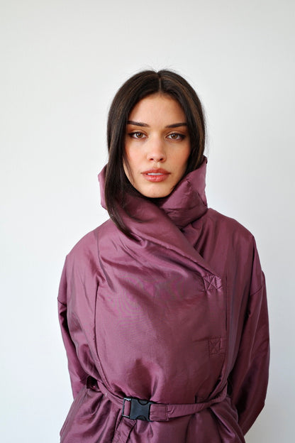 BELTED PUFFER JACKET