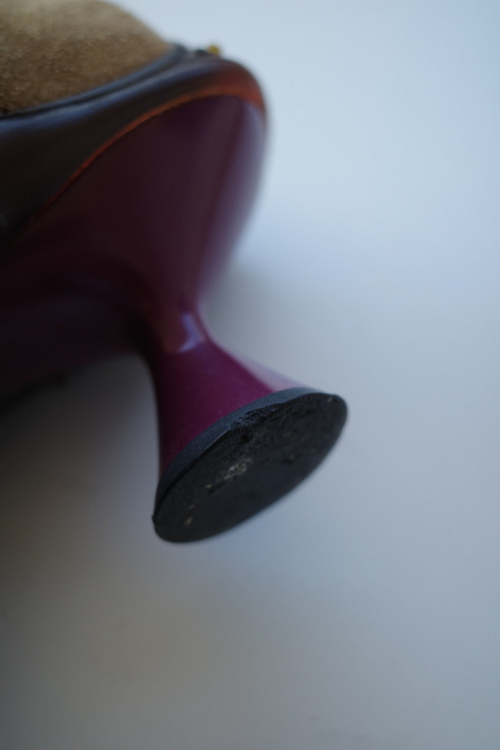 MIU MIU F/W 1999 SUEDE BUBBLE SOLE HEELS