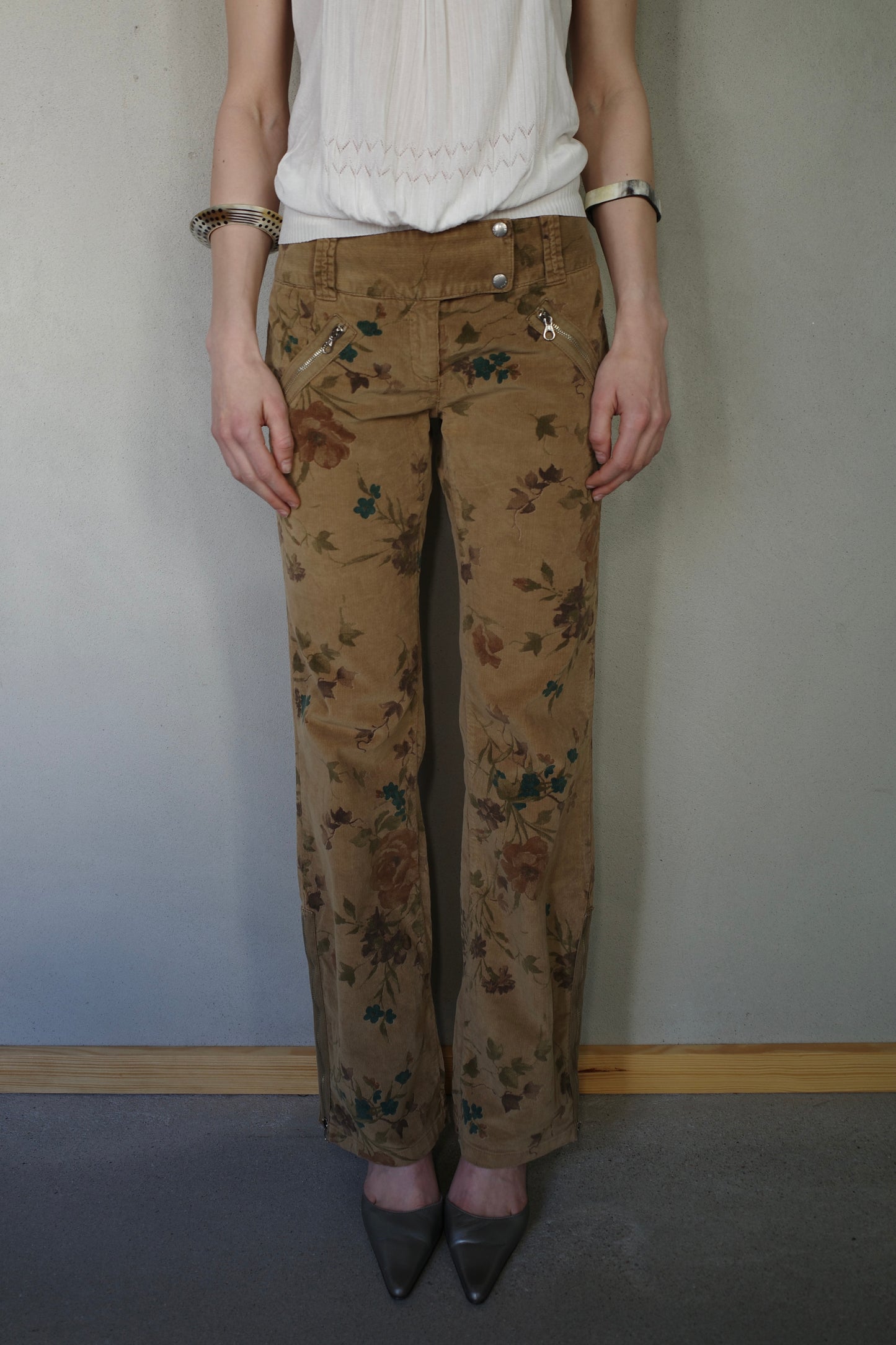 SISLEY CORDUROY FLOWER PANTS