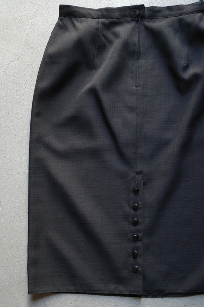 VINTAGE PENCIL SKIRT /W BUTTON ROW