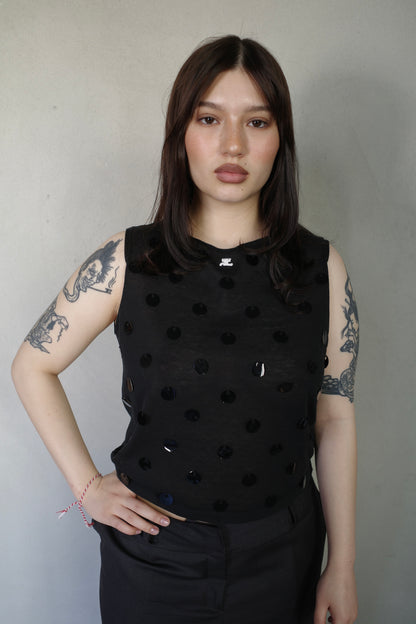 COURRÈGES SEQUIN TOP