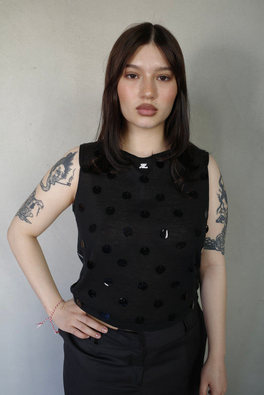 COURRÈGES SEQUIN TOP