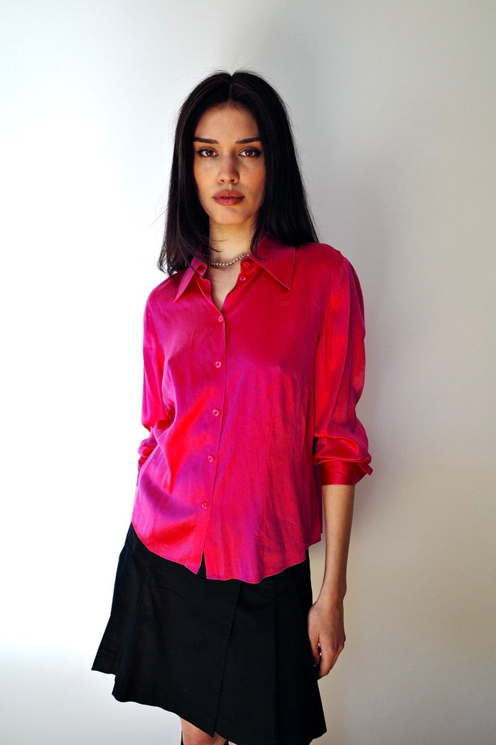 VINTAGE ELEGANCE 100% SILK BLOUSE