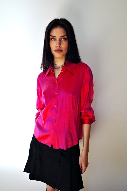 VINTAGE ELEGANCE 100% SILK BLOUSE