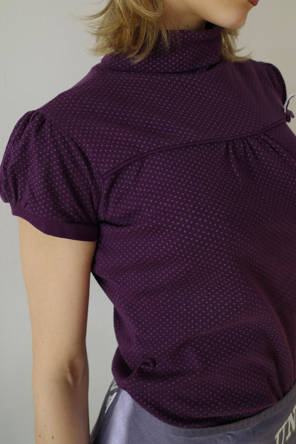 PUFF SLEEVE TURTLENECK