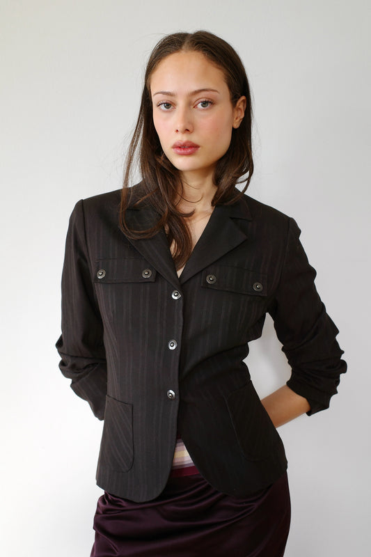 DARK BROWN VINTAGE BLAZER