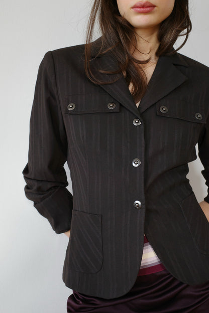 DARK BROWN VINTAGE BLAZER