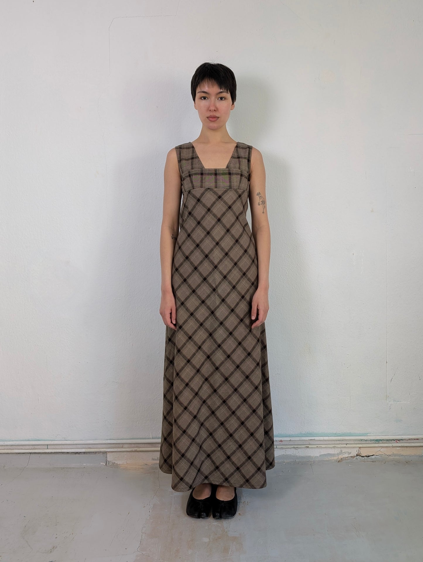PLAID PRINT MAXIDRESS