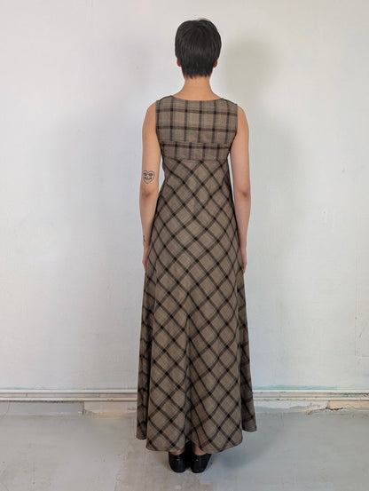 PLAID PRINT MAXIDRESS
