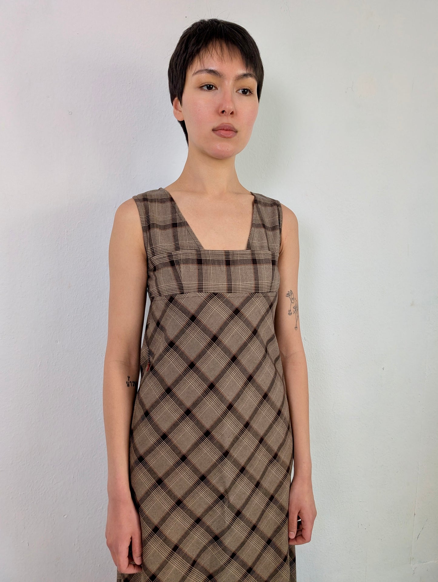 PLAID PRINT MAXIDRESS