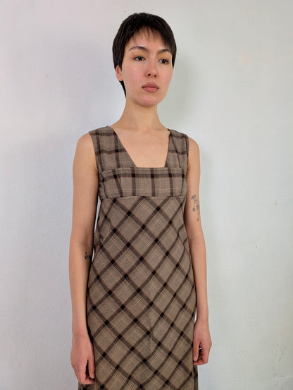 PLAID PRINT MAXIDRESS