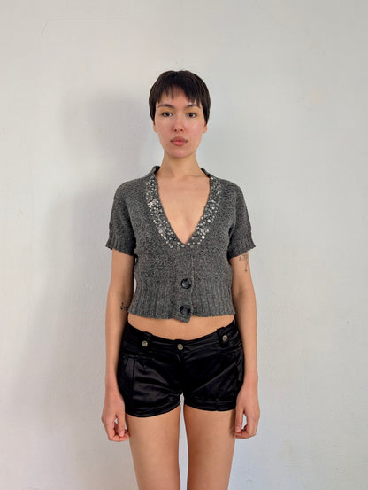 Knit Bolero with Buttons