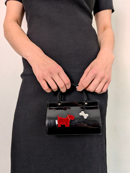 PATENT LEATHER "DACHSHUND" BAG