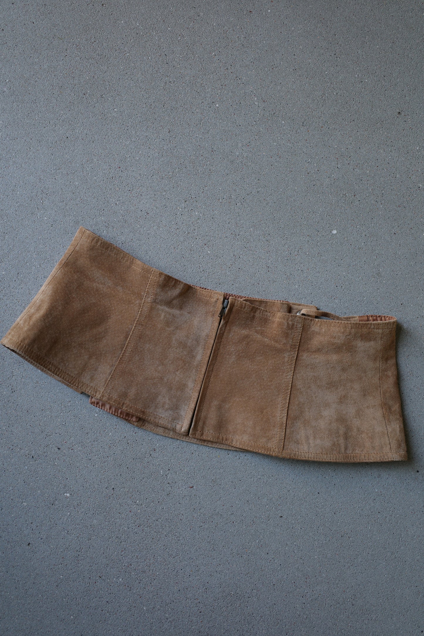 SUEDE LEATHER CORSET BELT