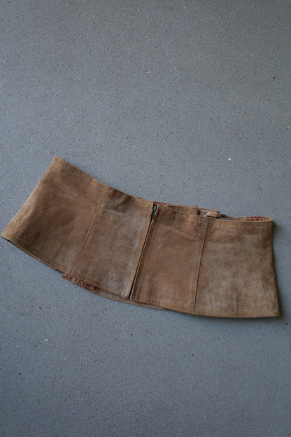 SUEDE LEATHER CORSET BELT