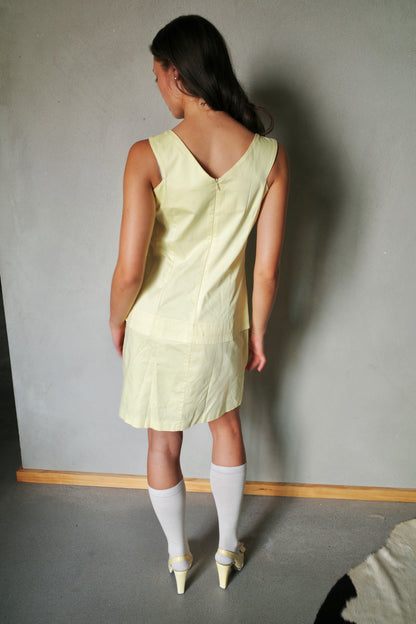 60s INSPIRED BUTTERYELLOW DRESS