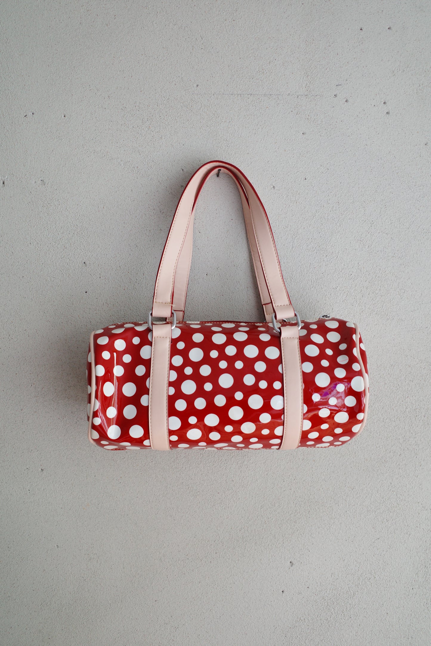 VINTAGE POLKA DOT BARREL BAG (YAYOI KUSAMA STYLE)