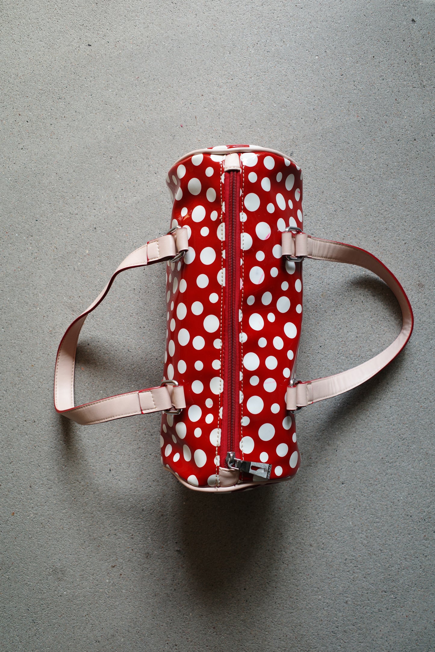 VINTAGE POLKA DOT BARREL BAG (YAYOI KUSAMA STYLE)