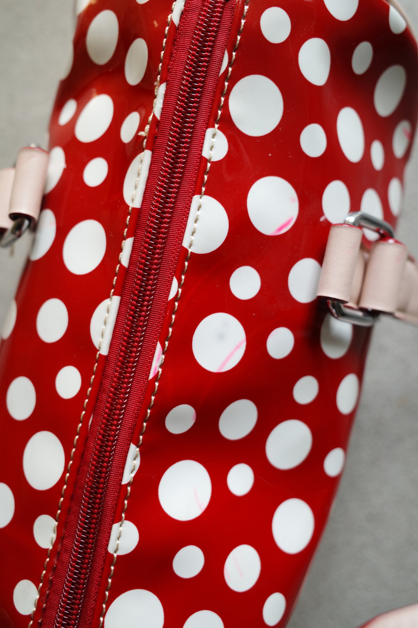 VINTAGE POLKA DOT BARREL BAG (YAYOI KUSAMA STYLE)