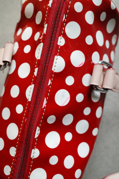 VINTAGE POLKA DOT BARREL BAG (YAYOI KUSAMA STYLE)