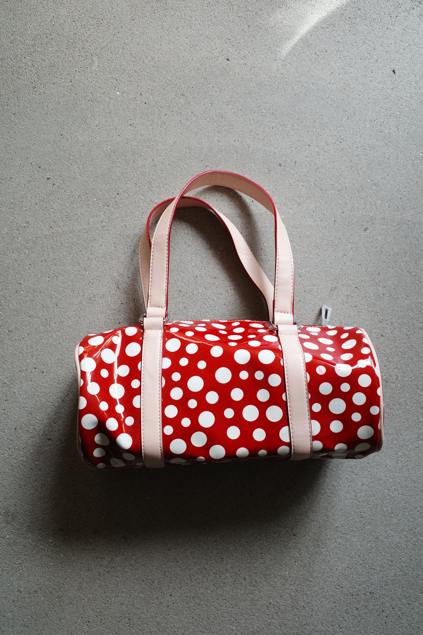 VINTAGE POLKA DOT BARREL BAG (YAYOI KUSAMA STYLE)
